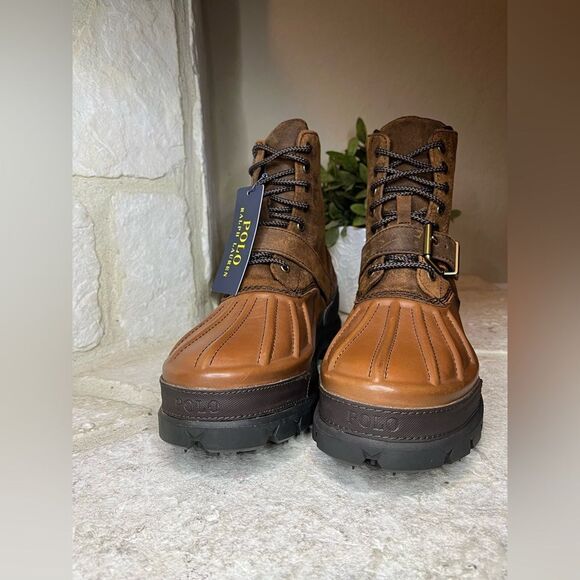 Polo Ralph Lauren Oslo High Waterproof Leather-Suede Boot 9.5 - Picture 7 of 10